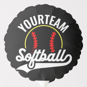 Softball Team Player ADD NAME Personalized League Balloon