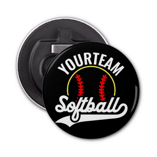 Softball Team Player ADD NAME Personalized League Bottle Opener