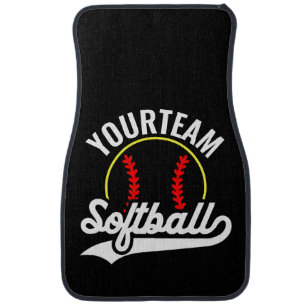 Softball Team Player ADD NAME Personalized League Car Floor Mat