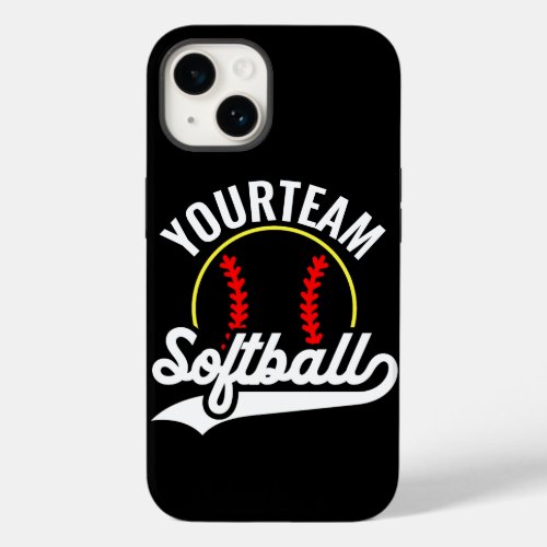 Softball Team Player ADD NAME Personalized League Case_Mate iPhone 14 Case