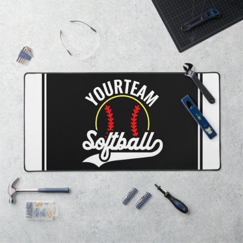 Softball Team Player ADD NAME Personalized League Desk Mat