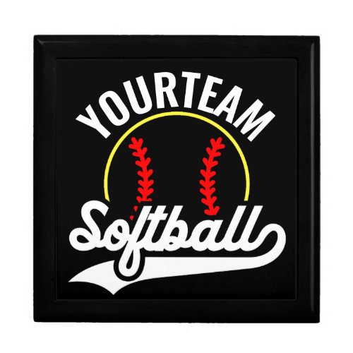 Softball Team Player ADD NAME Personalized League Gift Box