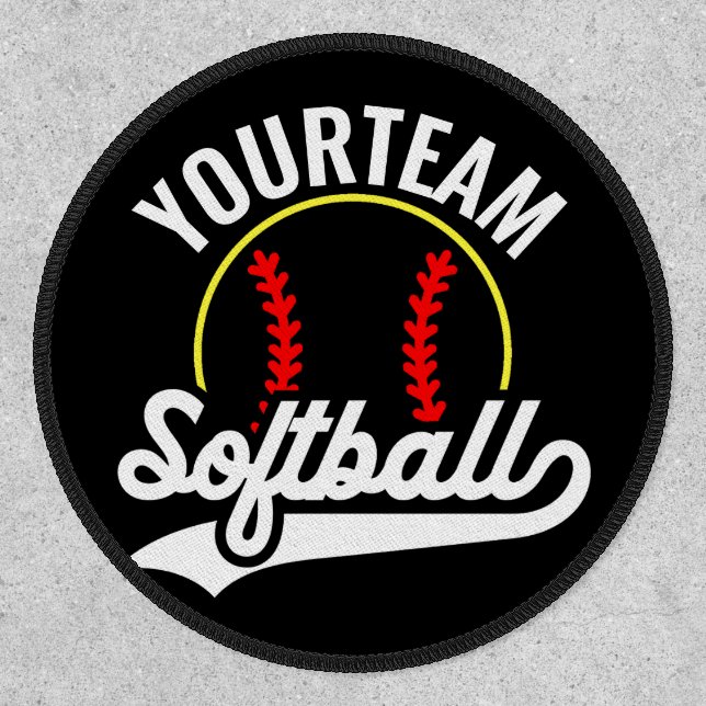 Softball Team Player ADD NAME Personalized League Patch (Front)