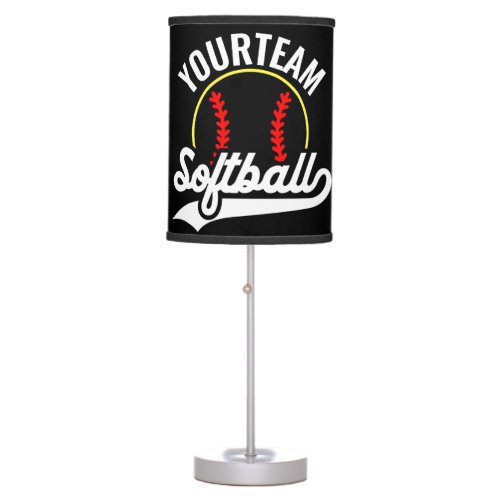 Softball Team Player ADD NAME Personalized League Table Lamp
