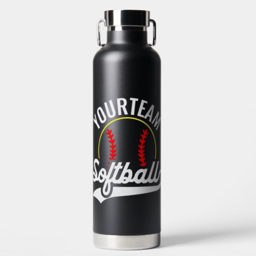 Softball Team Player ADD NAME Personalized League Water Bottle