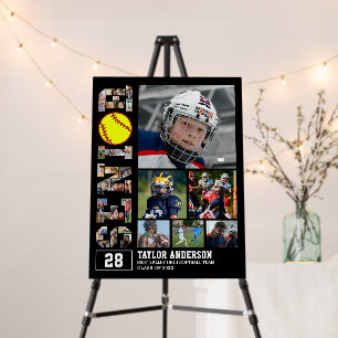 Softball Team Senior Graduation Photo Collage Foam Board