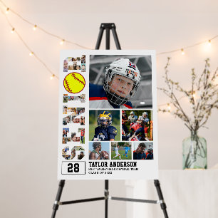 Softball Team Senior Graduation Photo Collage Foam Board