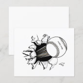 softball tearing through fast ball graphic (Front/Back)