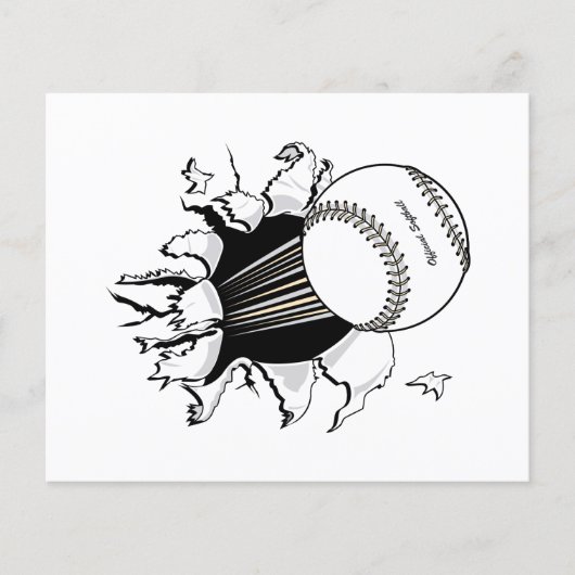 softball tearing through fast ball graphic (Front)