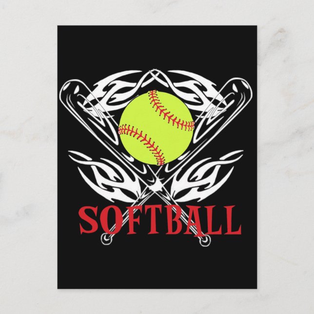 Softball Tribal Postcard (Front)