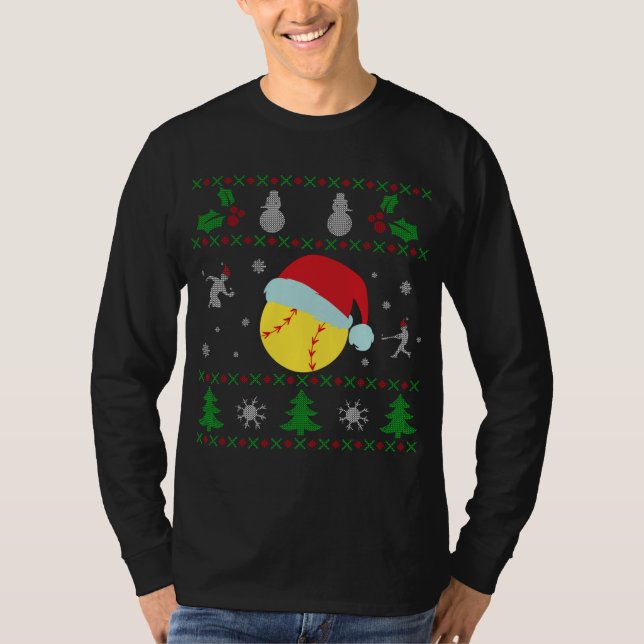 Softball Ugly Christmas Sweater (Front)