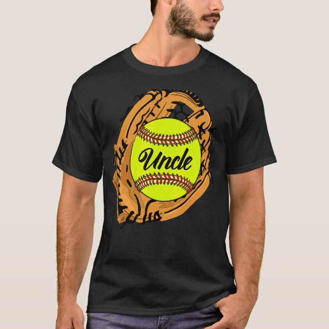 Softball Uncle Softball Gloves And Ball Uncle Love T-Shirt (Front)