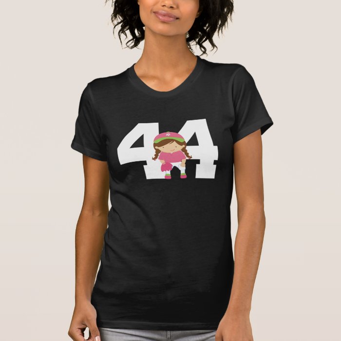 Softball Uniform Number 44 (Girls) Gift T shirt