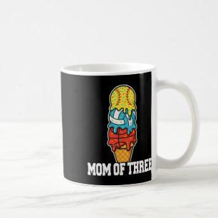Softball Volleyball Basketball Mom Ice Cream Summe Coffee Mug