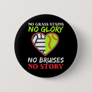 Softball Volleyball for Team Sport Hobby Player Button