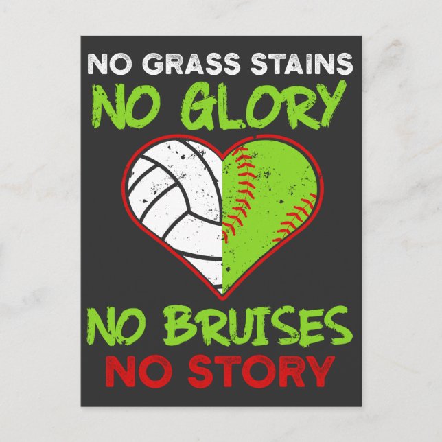 Softball Volleyball Player Bruises Athletes Postcard (Front)