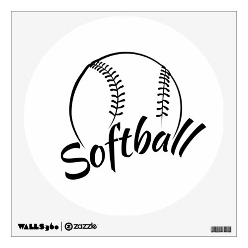 Softball Wall Decal