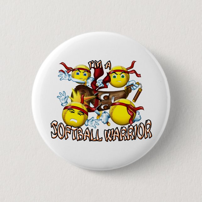 Softball Warrior Button (Front)