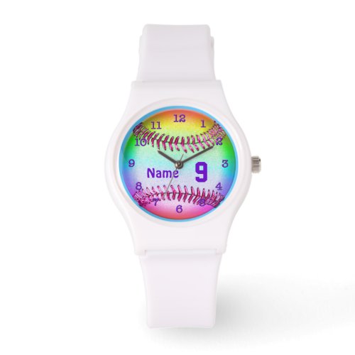 Softball Watches with YOUR JERSEY NUMBER and NAME