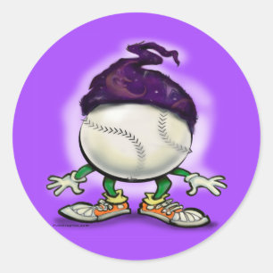 Softball Wizard Classic Round Sticker