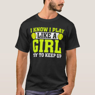 Softball Women Girls Baseball Catcher Pitcher Soft T-Shirt