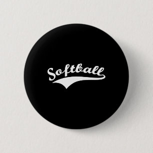 Softball Word School Team Player Recreational Soft Button