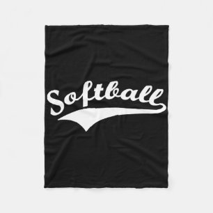 Softball Word School Team Player Recreational Soft Fleece Blanket