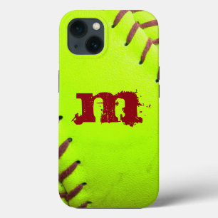 Softball Yellow Fast Monogram IPAD MINI Case