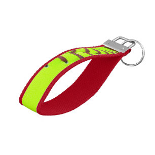 Softball Yellow Fast Pitch 8U 10U Wrist Key Chain