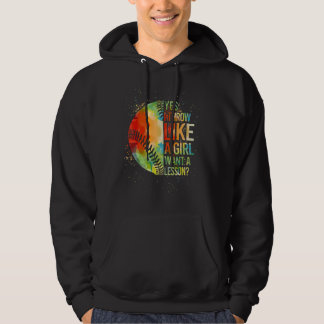 Softball Yes I Throw Like a Girl Want a Lesson Hoodie