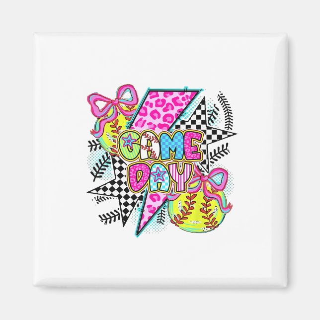 Softbyll Mom Funny Bysebyll Mom Mother's Day  Magnet (Front)