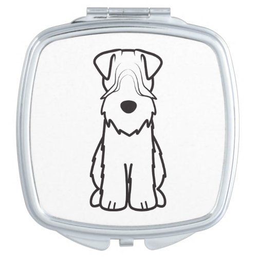 Softcoated Wheaten Terrier Dog Cartoon Compact Mirror