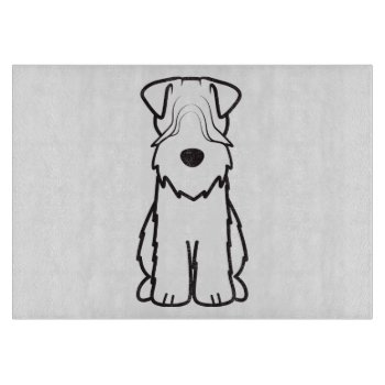 Softcoated Wheaten Terrier Dog Cartoon Cutting Board by DogBreedCartoon at Zazzle