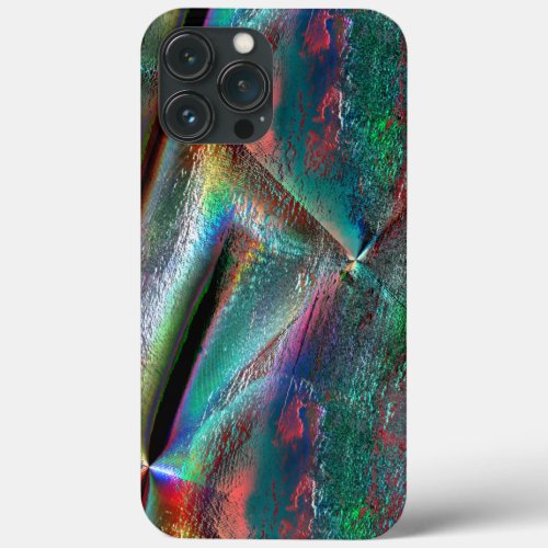 Softened psychedelic woody texture digital rugged iPhone 13 pro max case