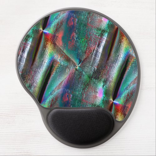 Softened psychedelic woody texture digital rugged gel mouse pad