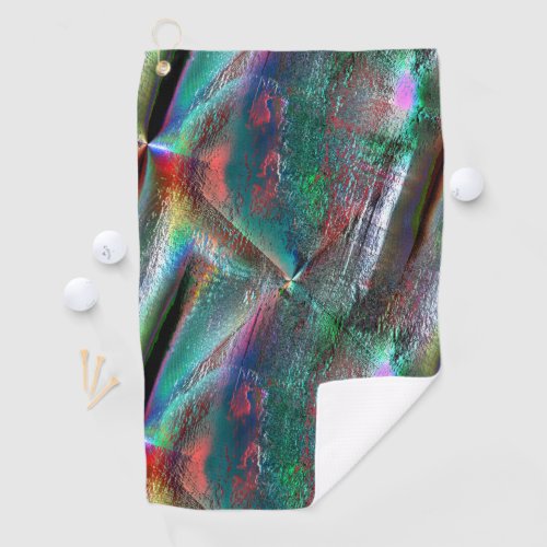 Softened psychedelic woody texture digital rugged golf towel