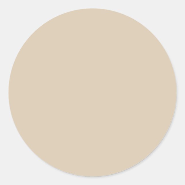 Softer Tan Solid Color Classic Round Sticker (Front)