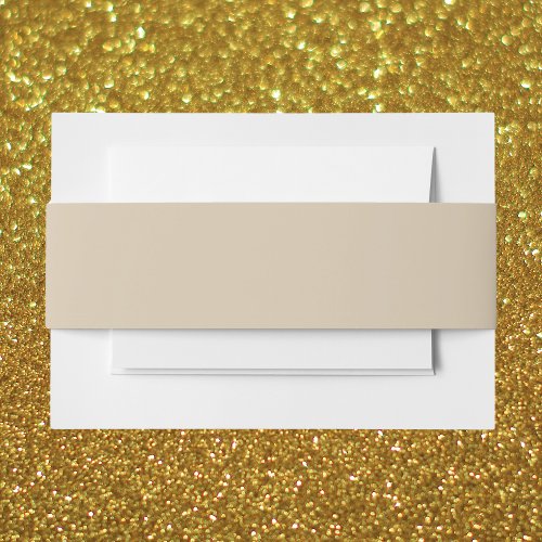 Softer Tan Solid Color Invitation Belly Band