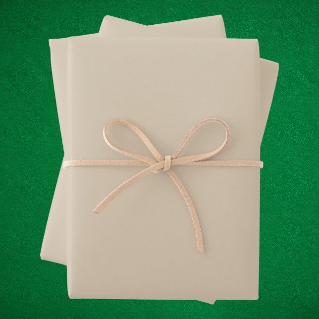 Softer Tan Solid Color Wrapping Paper Sheets (Creator Uploaded)