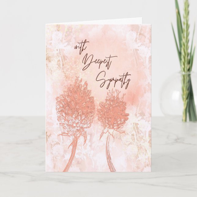 Softest Peach – Heartfelt Sympathy Card (Front)