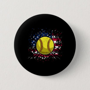 Softll 4th Of July Men Usa American Flag Vintage S Button