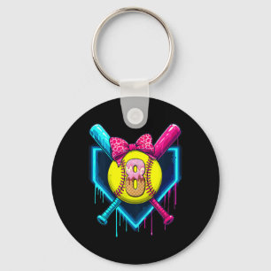 Softll 8 Years Old Ice Cream Drip 8th Birthday Gir Keychain
