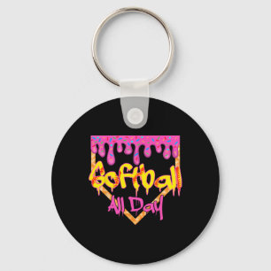 Softll All Day Drip Home Plate Ice Cream Keychain