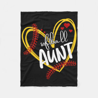 Softll Aunt, Auntie, Softll, Softll Heart  Fleece Blanket