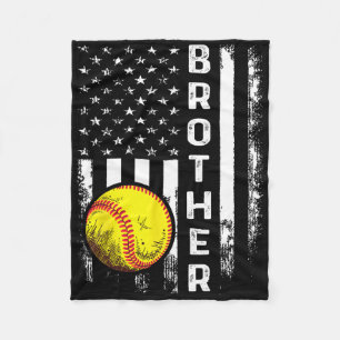 Softll Brother American Flag Vintage Christmas Xma Fleece Blanket