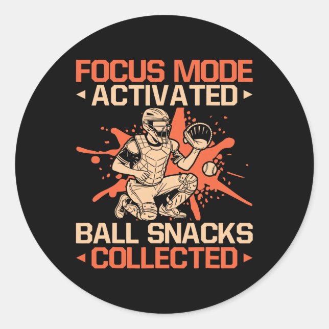 Softll Catcher Focus Mode Activated Softll Mom  Classic Round Sticker (Front)