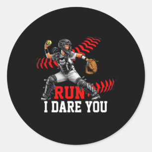 Softll Catcher Run I Dare You Design For Girls And Classic Round Sticker
