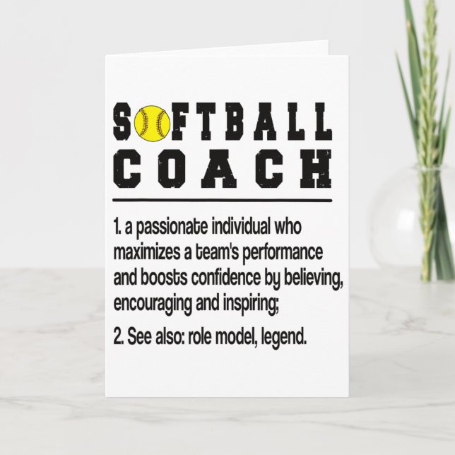 Softll Coach Definition Softll Coaching  Card (Front)