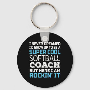 Softll Coach Shirt Funny Gift For Softll Coach Keychain