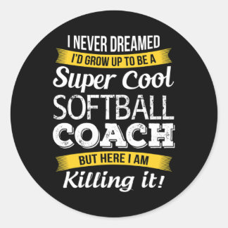 Softll Coach Shirt Thank You Appreciation Funny Gi Classic Round Sticker